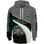 personalized ohio bobcats hexagonal mesh green black gray hoodie best selling