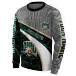 personalized ohio bobcats hexagonal mesh green black gray hoodie best selling