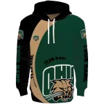 personalized ohio bobcats minimalist design green black hoodie best selling