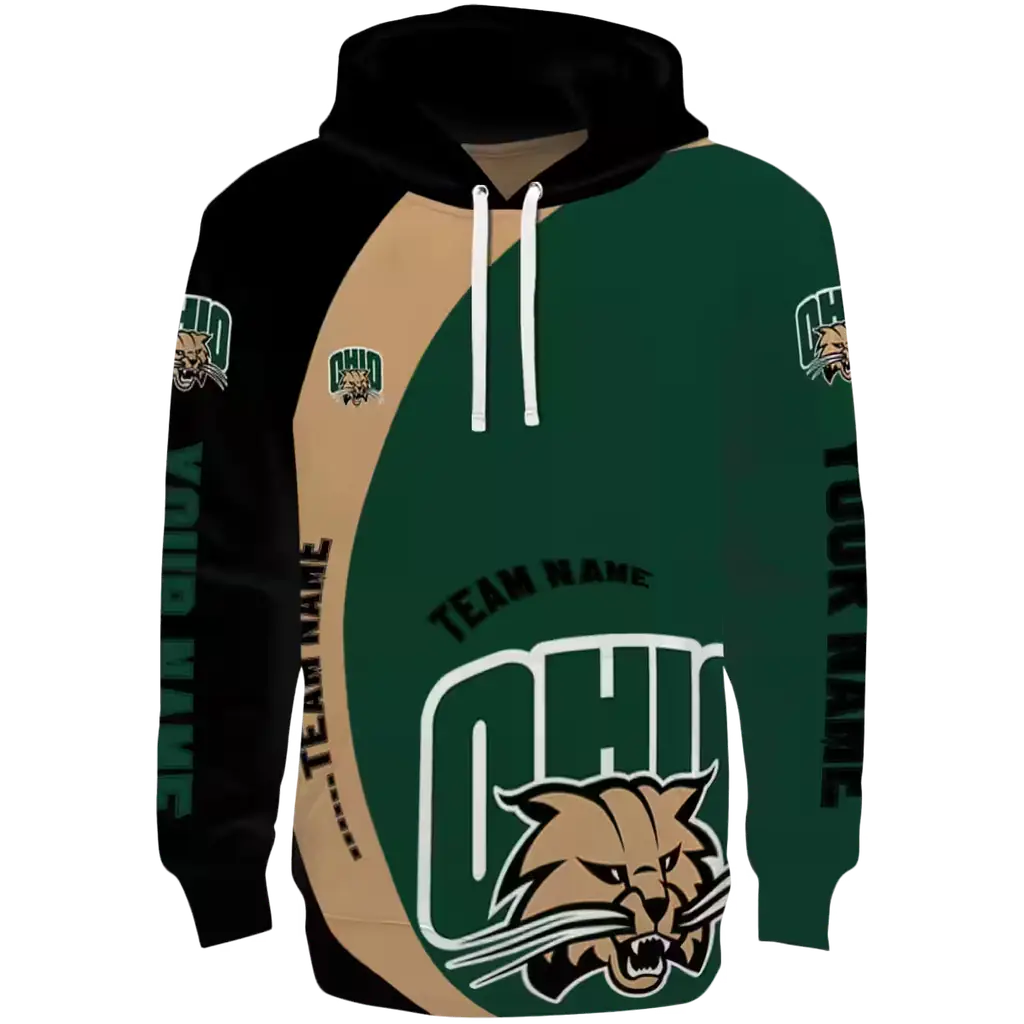 personalized ohio bobcats minimalist design green black hoodie best selling personalized ohio bobcats minimalist design green black hoodie best selling