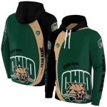 personalized ohio bobcats minimalist design green black hoodie best selling