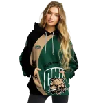 personalized ohio bobcats minimalist design green black hoodie best selling