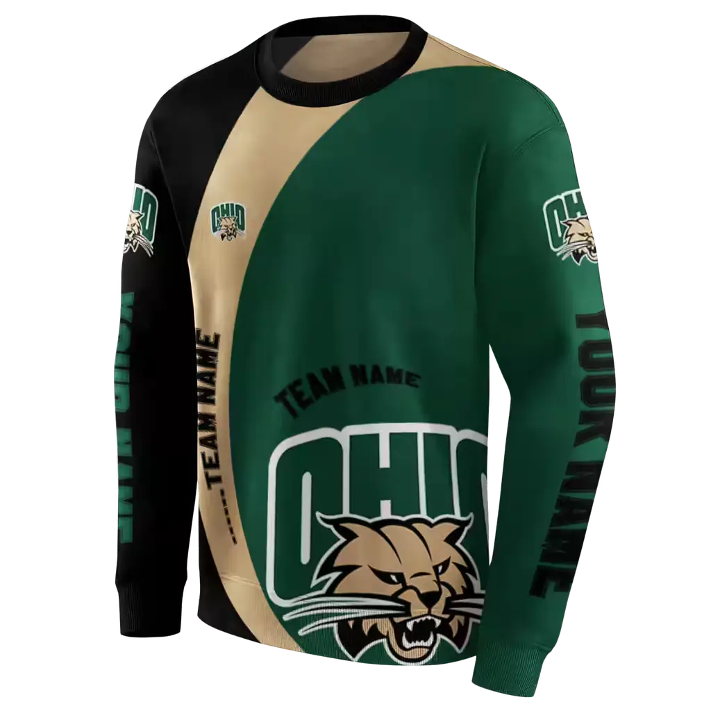 personalized ohio bobcats minimalist design green black hoodie new arrival personalized ohio bobcats minimalist design green black hoodie new arrival