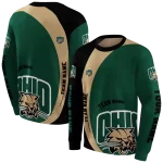 personalized ohio bobcats minimalist design green black hoodie best selling