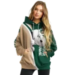 personalized ohio bobcats peeking snoopy green hoodie best selling