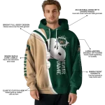 personalized ohio bobcats peeking snoopy green hoodie best selling