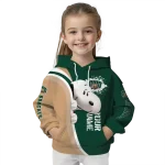 personalized ohio bobcats peeking snoopy green hoodie best selling