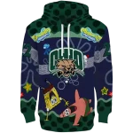 personalized ohio bobcats spongebob patrick star green navy hoodie best selling