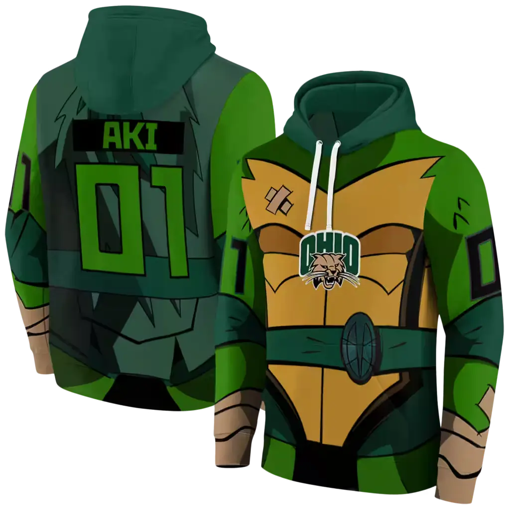 personalized ohio bobcats superhero armor green hoodie fashion forward personalized ohio bobcats superhero armor green hoodie fashion forward