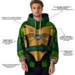 personalized ohio bobcats superhero armor green hoodie best selling