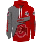 personalized ohio state buckeyes abstract shape scarlet hoodie best selling