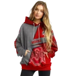 personalized ohio state buckeyes abstract shape scarlet hoodie best selling