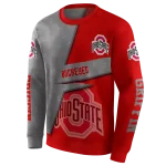 personalized ohio state buckeyes abstract shape scarlet hoodie best selling