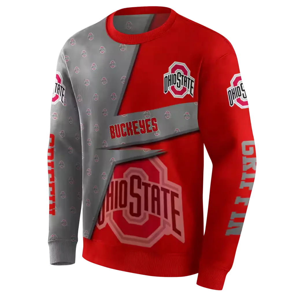 personalized ohio state buckeyes abstract shape scarlet hoodie new arrival personalized ohio state buckeyes abstract shape scarlet hoodie new arrival