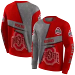 personalized ohio state buckeyes abstract shape scarlet hoodie best selling