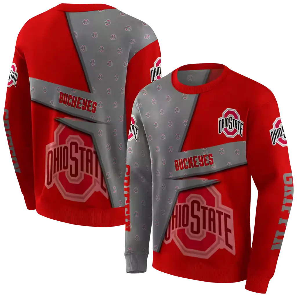 personalized ohio state buckeyes abstract shape scarlet hoodie premium grade personalized ohio state buckeyes abstract shape scarlet hoodie premium grade