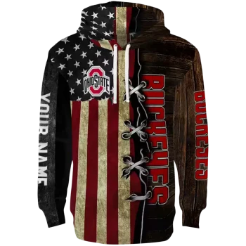 personalized ohio state buckeyes american pride hoodie best selling