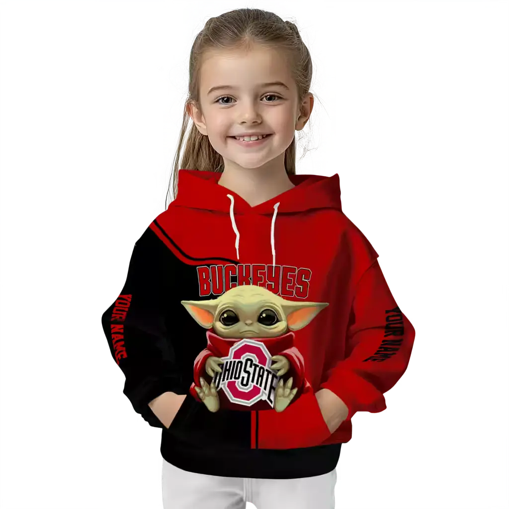 personalized ohio state buckeyes baby yoda scarlet black hoodie top rated personalized ohio state buckeyes baby yoda scarlet black hoodie top rated