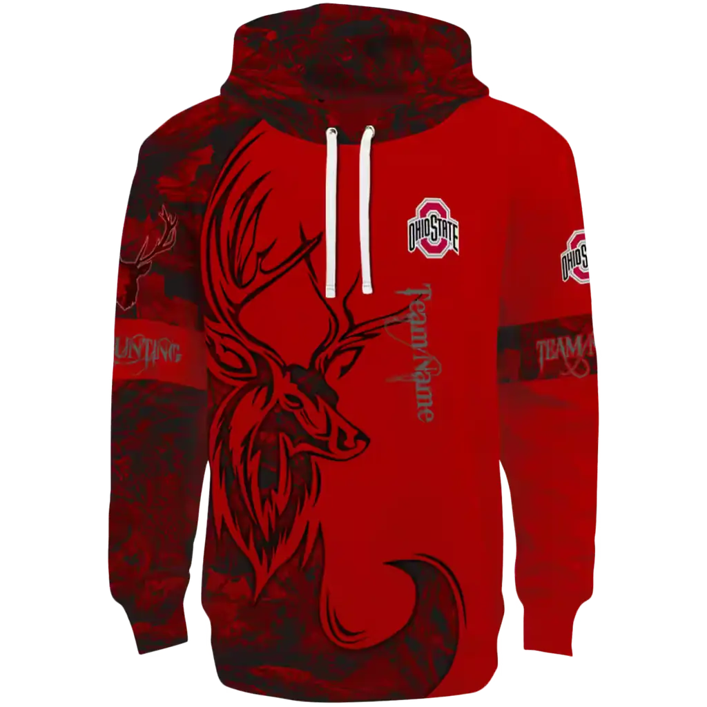 personalized ohio state buckeyes deer silhouette scarlet hoodie best selling personalized ohio state buckeyes deer silhouette scarlet hoodie best selling