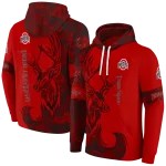 personalized ohio state buckeyes deer silhouette scarlet hoodie best selling