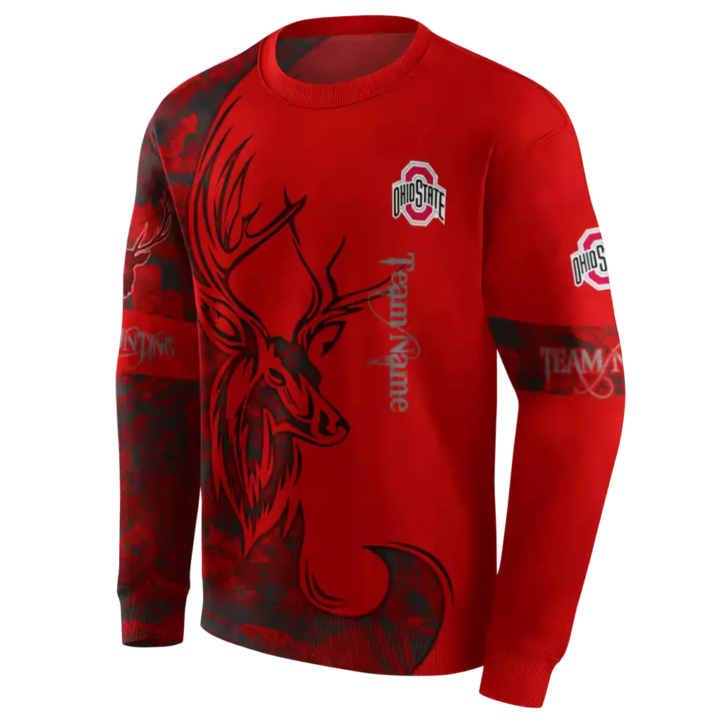 personalized ohio state buckeyes deer silhouette scarlet hoodie new arrival personalized ohio state buckeyes deer silhouette scarlet hoodie new arrival