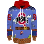 personalized ohio state buckeyes mario blue black hoodie best selling