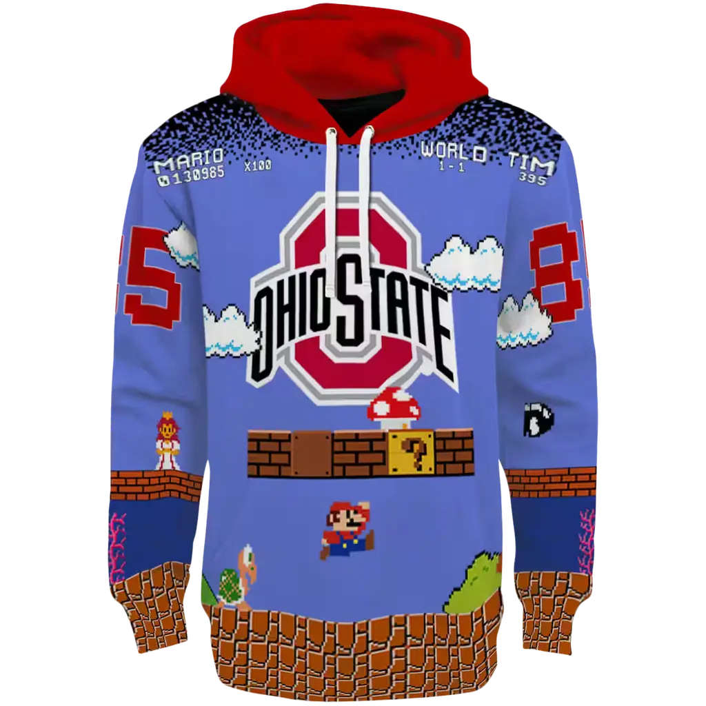 personalized ohio state buckeyes mario blue black hoodie best selling personalized ohio state buckeyes mario blue black hoodie best selling