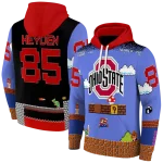 personalized ohio state buckeyes mario blue black hoodie best selling