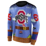 personalized ohio state buckeyes mario blue black hoodie best selling