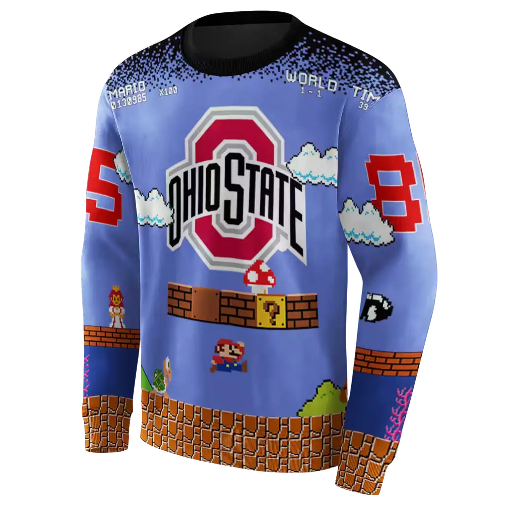 personalized ohio state buckeyes mario blue black hoodie new arrival personalized ohio state buckeyes mario blue black hoodie new arrival