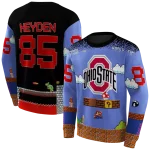 personalized ohio state buckeyes mario blue black hoodie best selling