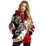 personalized ohio state buckeyes puzzle pieces scarlet hoodie best selling
