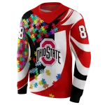 personalized ohio state buckeyes puzzle pieces scarlet hoodie best selling