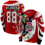 personalized ohio state buckeyes puzzle pieces scarlet hoodie best selling