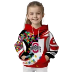 personalized ohio state buckeyes puzzle pieces scarlet hoodie best selling