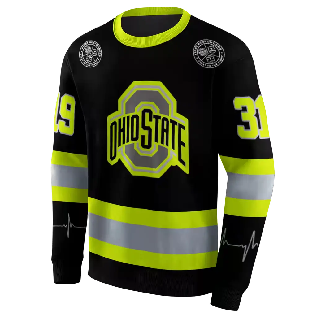 personalized ohio state buckeyes safety motif black neon green hoodie new arrival personalized ohio state buckeyes safety motif black neon green hoodie new arrival