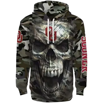 personalized oklahoma sooners camo skull hoodie best selling