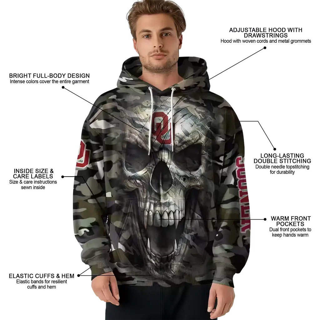 personalized oklahoma sooners camo skull hoodie latest model personalized oklahoma sooners camo skull hoodie latest model