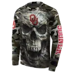 personalized oklahoma sooners camo skull hoodie best selling