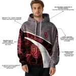 personalized oklahoma sooners hexagonal mesh crimson black gray hoodie best selling