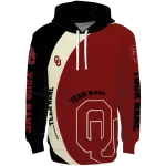 personalized oklahoma sooners minimalist design crimson black hoodie best selling