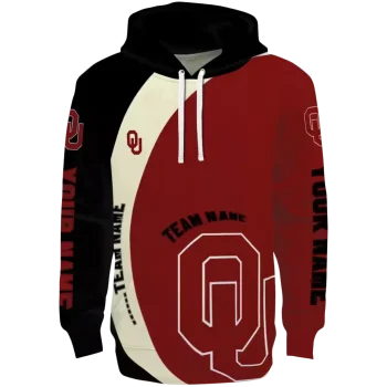 personalized oklahoma sooners minimalist design crimson black hoodie best selling