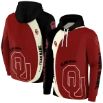 personalized oklahoma sooners minimalist design crimson black hoodie best selling