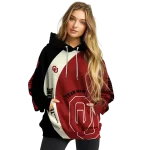 personalized oklahoma sooners minimalist design crimson black hoodie best selling
