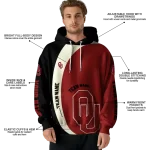 personalized oklahoma sooners minimalist design crimson black hoodie best selling