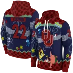personalized oklahoma sooners spongebob patrick star crimson navy hoodie best selling
