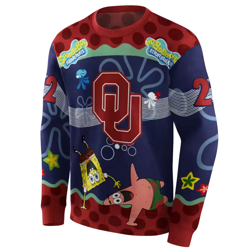personalized oklahoma sooners spongebob patrick star crimson navy hoodie new arrival personalized oklahoma sooners spongebob patrick star crimson navy hoodie new arrival