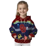 personalized oklahoma sooners spongebob patrick star crimson navy hoodie best selling