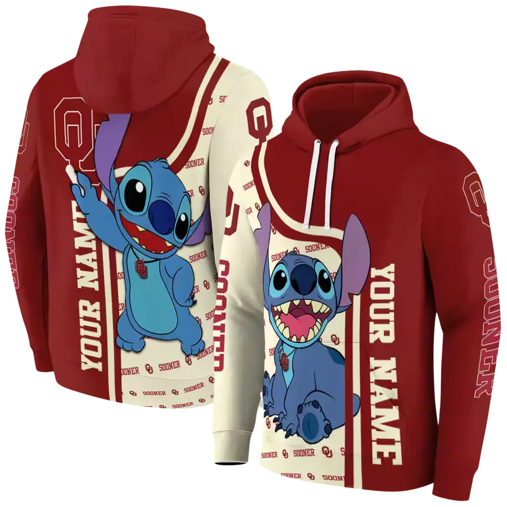 personalized oklahoma sooners stitch crimson hoodie fashion forward personalized oklahoma sooners stitch crimson hoodie fashion forward