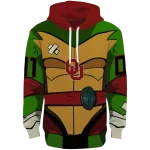 personalized oklahoma sooners superhero armor crimson green hoodie best selling
